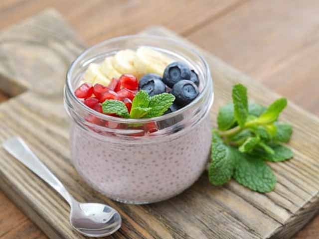 Fruit Salad with Chia Seeds and Yogurt