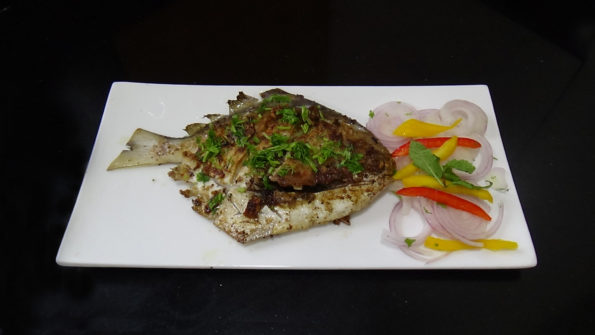 butter garlic pomfret